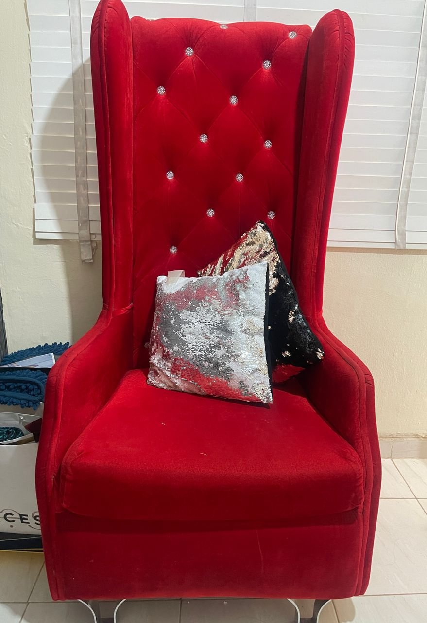 Red Accent Single seater chair