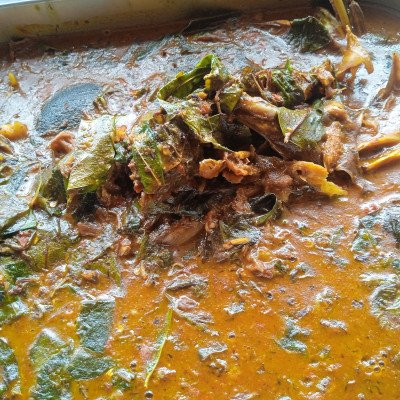Two swallow with oha soup 