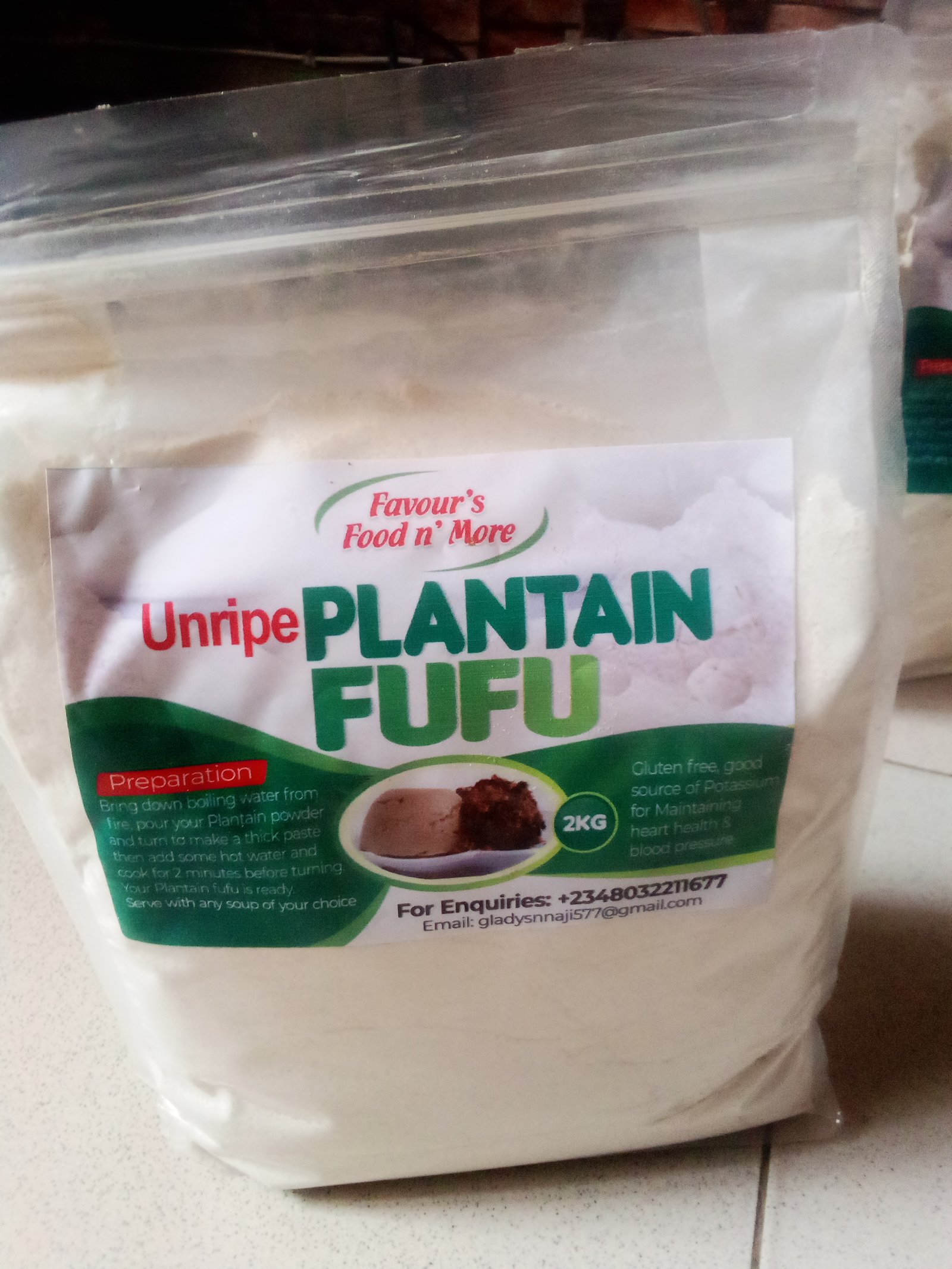 Unripe Plantain Fufu