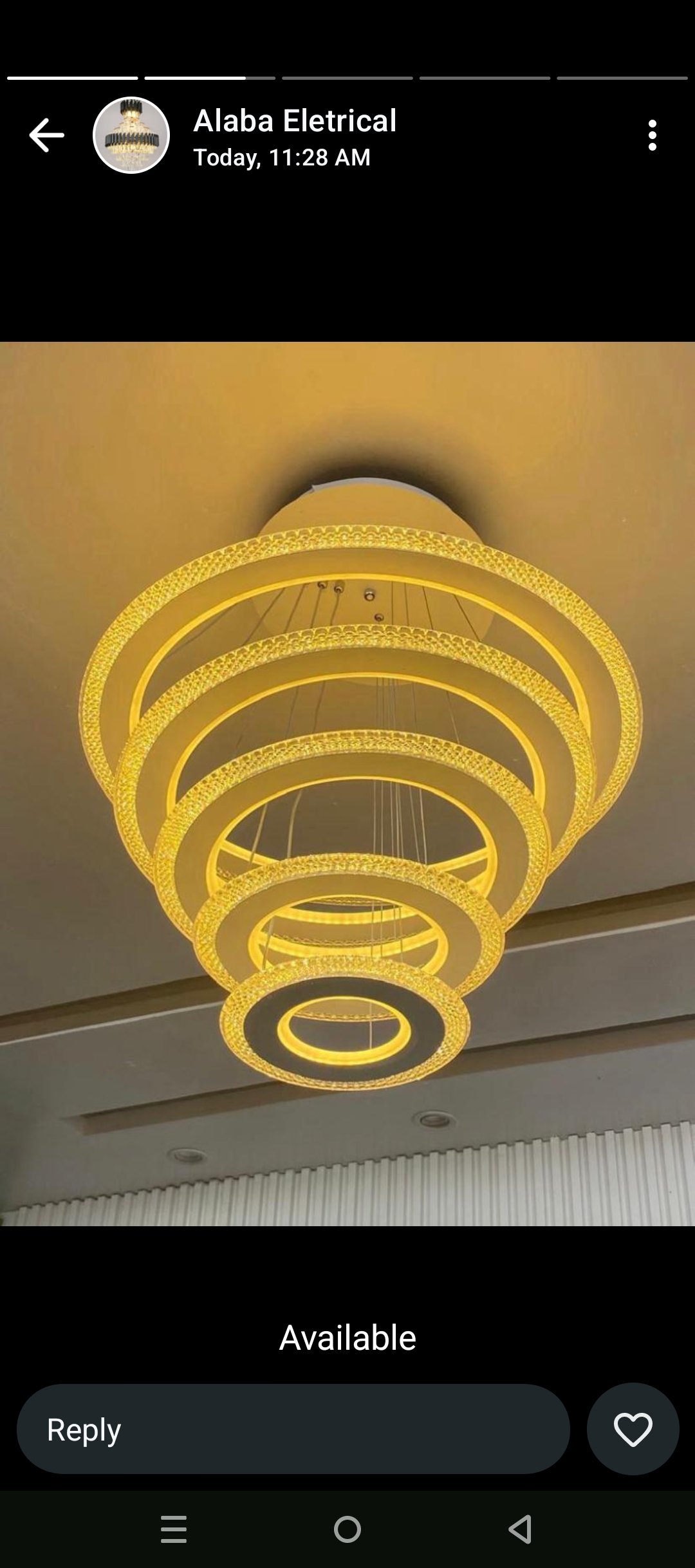 Chandelier dropping light