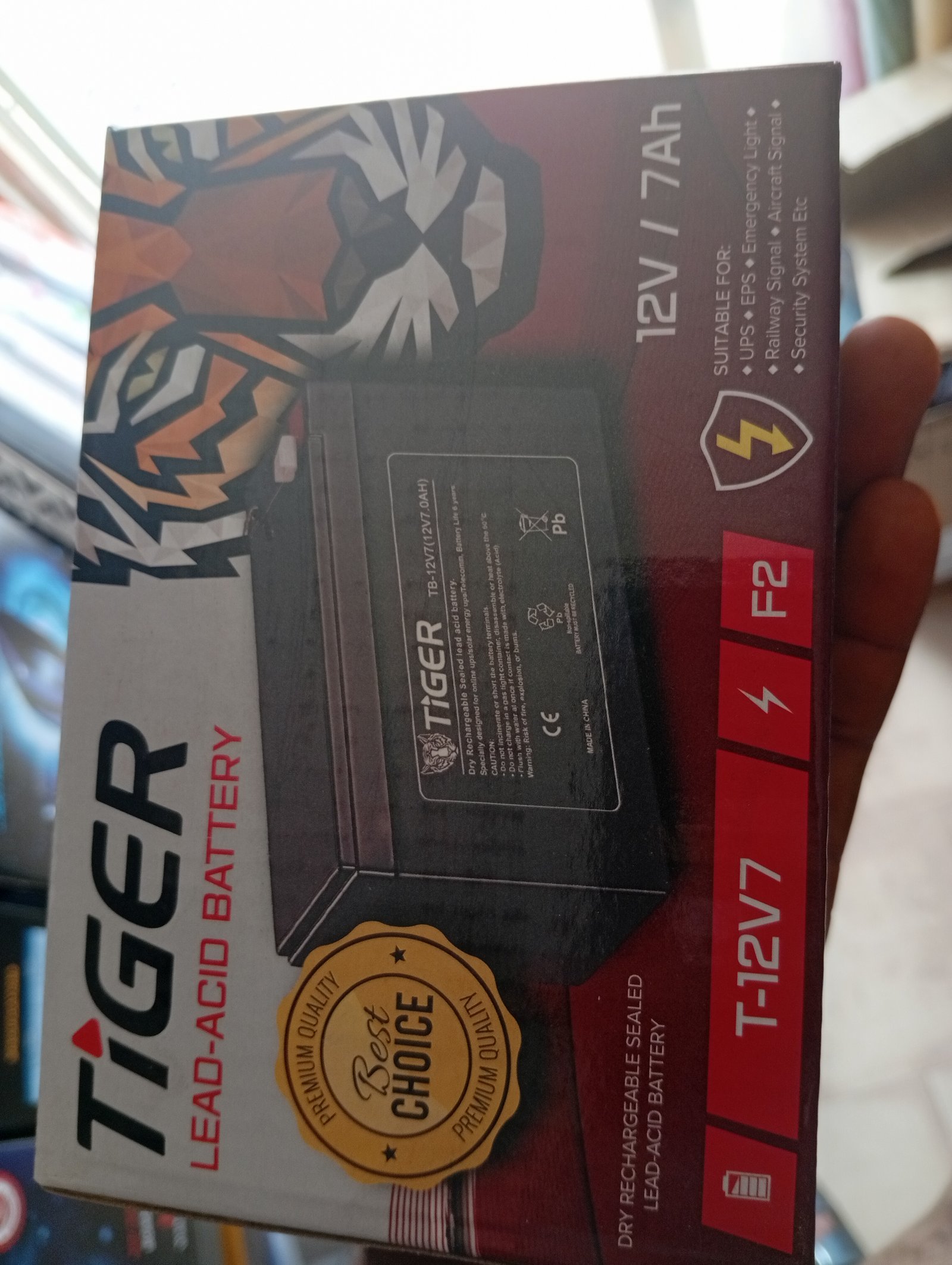 12v / 7Ah Tiger Battery 