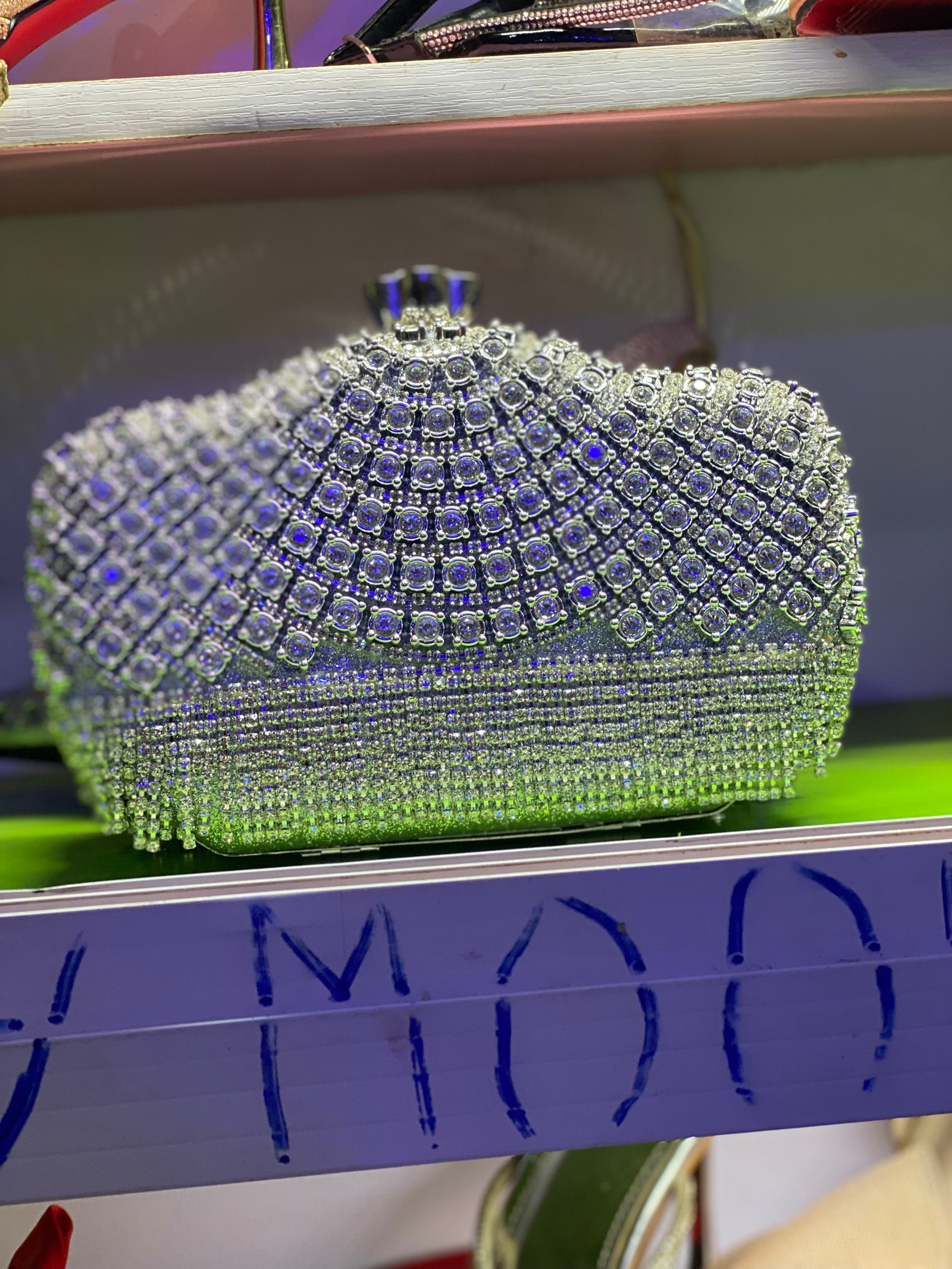 Quality Silver Clutch purse 