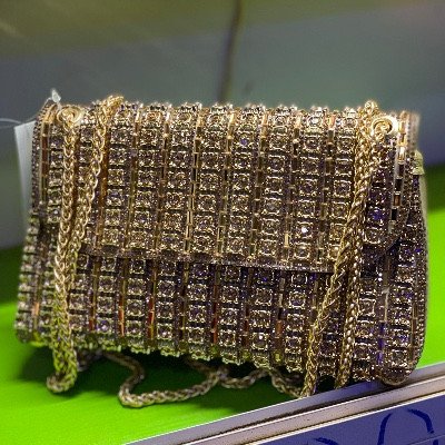 Golden chain handbag