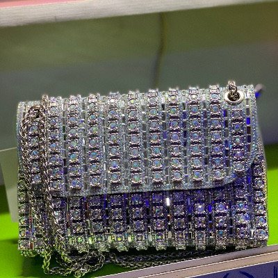 Silver chain bag