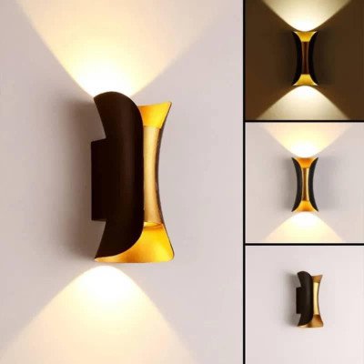 Led mix gold wall light