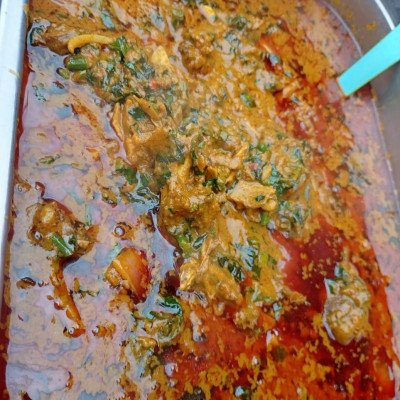 Ofe akwu with white rice