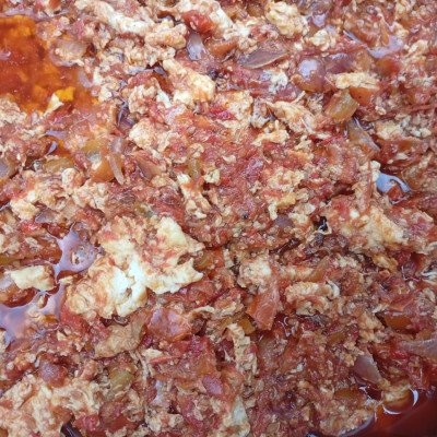 Yam and sauce 