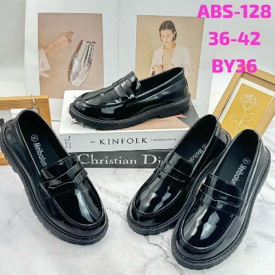 Black loafers shoe